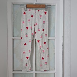 Carter’s Grey Heart & Tulip Print Leggings Size 7/7A